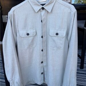 RW&CO. Cream Button-Up Shirt Jacket